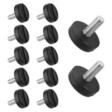 Imagem de DSLSQD Pacote com 12 pés de nivelamento de móveis, pés ajustáveis, pés de mesa, pés de nivelamento resistentes, niveladores de móveis para armários de mesa, cadeiras, bancos, cômodas, pernas de