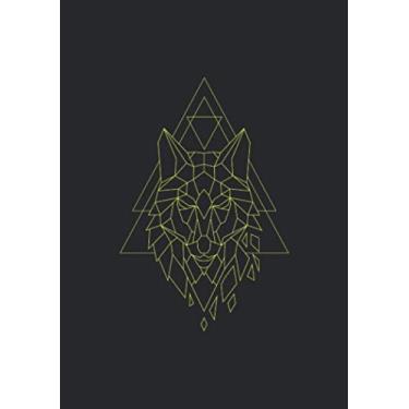 Imagem de Notizbuch A5 liniert mit Softcover Design: Polygon Wolf Hund Triangel Dreieck Geschenk: 120 linierte DIN A5 Seiten