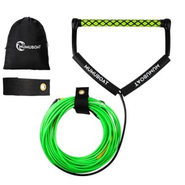 Imagem de MUMUBOAT Corda De Wakeboard Dyneema 75 Pés, Corda De Wakeboard Sem Estiramento E Alça De Corda De Esqui Aquático Para Esportes Aquáticos, Corda De Reboque De Wakeboard Flutuante De 4 Seções Para Kneeb