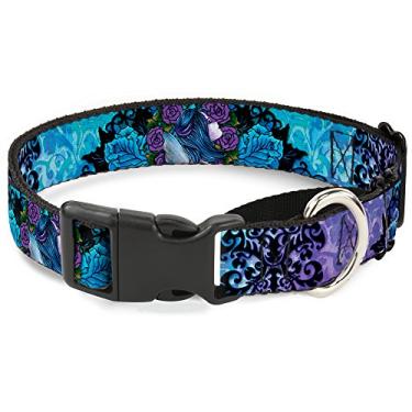 Imagem de Buckle-Down Coleira de cachorro tatuagem martingale Johnny Fairy Blue Hair 40,6 a 58,5 cm de largura