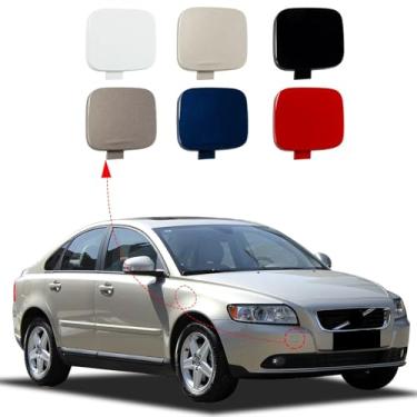 Imagem de Tampa do gancho de reboque do para-choque dianteiro do carro para Volvo S40 2008 2009 2010 2012 tampa de reboque 39886277 30744906 (dourado, lado direito do passageiro) capa de gancho de reboque