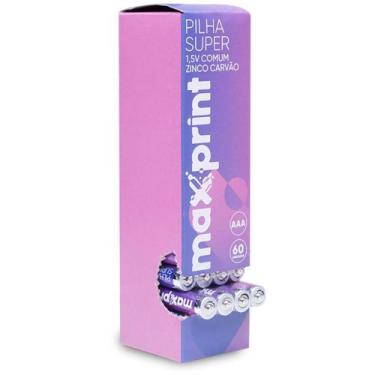Imagem de Pilha Zinco Super AAA MAX 1,5V - Caixa com 60 Pilhas (15 PCT X 4 UN) -