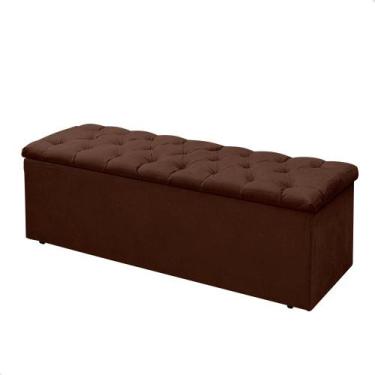 Imagem de Baú Calçadeira Guarda Volumes Recamier Quarto Estofado Solteiro 90cm -