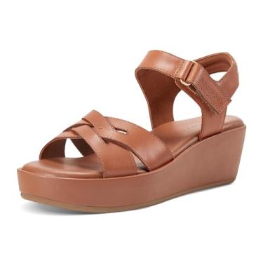 Imagem de Rockport Sandália feminina Amira Wedge, Couro natural médio, 6 Wide