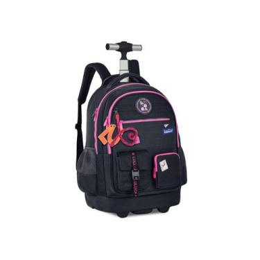 Imagem de Mochila De Rodinha Escolar Luluca Oficial Lu24634 - Clio, Preto