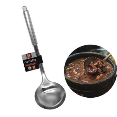 Imagem de Concha Inox Cromada para Feijao Feijoada Caldo Sopa - SQ Só qualidade