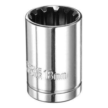 Imagem de HARFINGTON Soquete de 12 pontos 1/5.1 cm por soquete métrico raso de 18 mm, aço cromo vanádio, soquetes padrão de 12 pontos, ferramenta manual mecânica para reparo de carro, manutenção mecânica, uso