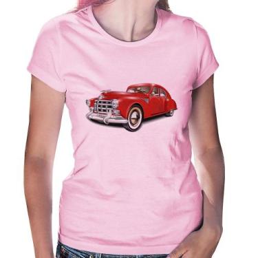 Imagem de Baby Look Retro Classic Red Car - Foca na Moda, Rosa bebê, GGG