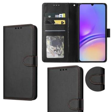Imagem de Capa Capinha Carteira Flip Couro Compatível Samsung Galaxy A05 Premium (PRETO)