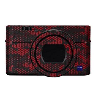 Imagem de Adesivo de capa de câmera antiarranhões para Sony RX100VI RX100VII Película protetora de câmera Decalques RX100M6 RX100M7 (Mamba Red)