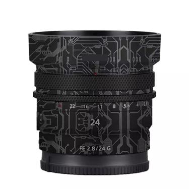 Imagem de Película protetora para lente de câmera para Sony FE 24 mm F2.8 G Protetor corporal Decalque Skin FE 2,8/24 G 24 2,8 (Circuit Titanium)