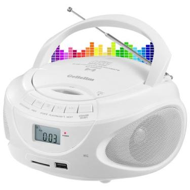 Imagem de Boombox Portátil Gelielim com Leitor de CD, Rádio AM/FM e Bluetooth