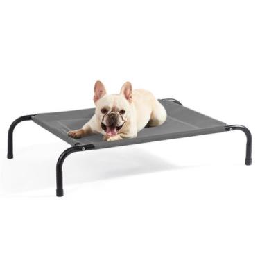 Imagem de Cama Elevada para Cães Bedsure - Tamanho Médio, Resfriamento, Cinza