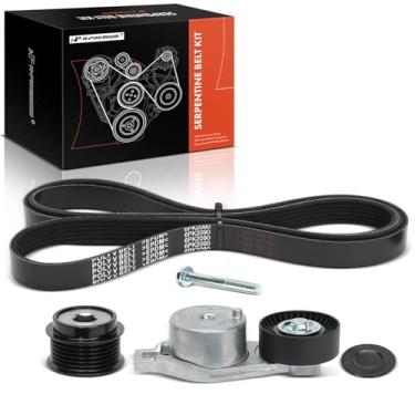 Imagem de A-Premium Kit de transmissão de correia serpentina do motor compatível com Dodge Grand Caravan 2001-2007, Caravan 2001-2007 e Chrysler Town & Country 2001-2007, Grand Voyager 2001-2002, Voyager 2001