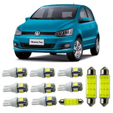 Imagem de Kit Led Interno Externo Fox 2010/2014 Teto Placa Ré Farolete - KOBO