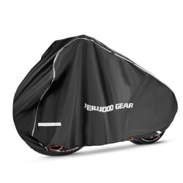 Imagem de FEIWOOD GEAR Capa de Bicicleta para Transporte de 2 Bicicletas No Suporte, Dupla Resistente 420D No Guidão E Pedal, Capa de Bicicleta À Prova D'Água para Armazenamento Ao Ar Livre No Suporte Traseiro