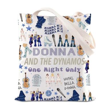 Imagem de KUIYAI Mamma Musical Inspirada Sacola Presente Amante Música Presente Dancing Queen Donna And Dynamos Presente Apenas Uma Noite Para Fãs de Mia, Donnanightonlytote, 14.9 x 13.7 x 10.6 inches