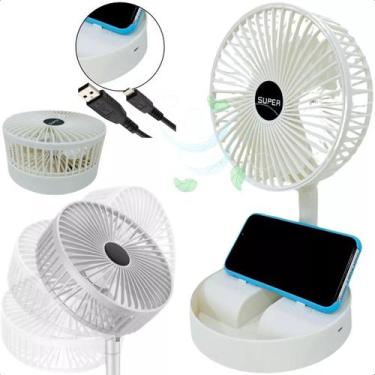 Imagem de Ventilador Mesa Mini Coluna Silencioso Portátil Recarregável - TopTota