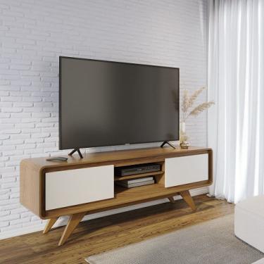 Imagem de Rack Channel 1.8 Nature/Off White - Fabri Móveis