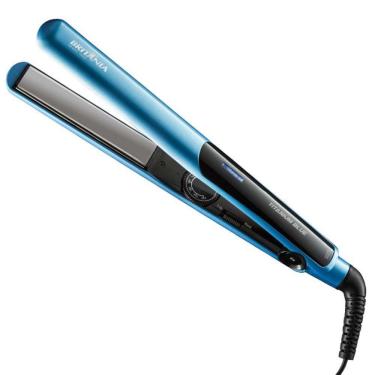 Imagem de Prancha Britânia 35W Azul Bivolt Revestimento Titânio 220°C Trava