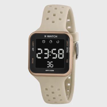 Imagem de Relógio X-Watch Feminino Xlppd033w Pxtx Retangular Digital