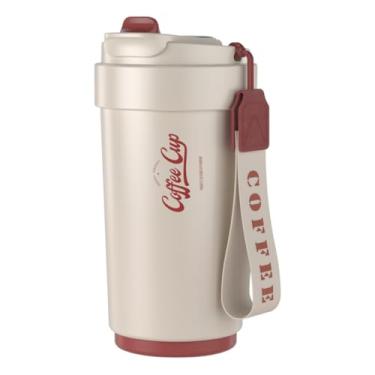 Imagem de Xícara de café inteligente avançada, aço inoxidável de parede dupla de 425 g com forro de cerâmica e exibição digital de temperatura, caneca isolada elegante para escritório, escola e uso ao ar livre