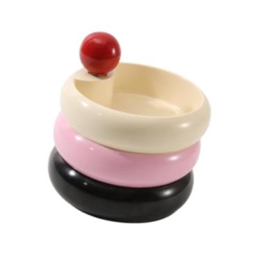 Imagem de Dynwave Organizador de armazenamento de jóias rotativas Organizador de batom Organizador, cômoda de armazenamento cosmético para mesa, presente para amigos da, Rosa