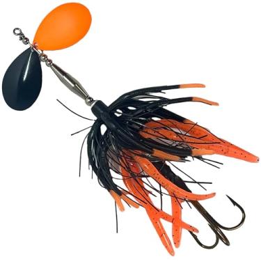 Imagem de Delong Lures - The Berserker, Iscas de pesca Bucktail - Jig Bucktail com Spinner em linha, iscas musky e pike Spinnerbaits, equipamento para pesca em água doce e salgada, feito nos EUA -