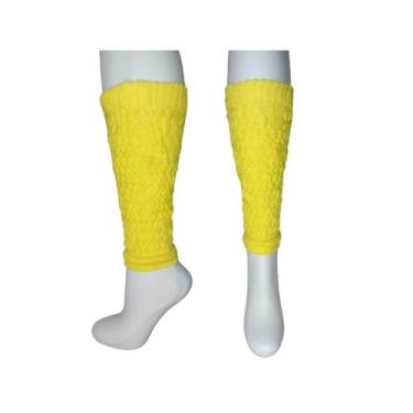 Imagem de 1 Par Meia Polaina Colorida Feminina Fitness Ginástica Treino Aeróbica