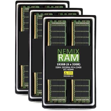 Imagem de NEMIX RAM 192 Gb (6 X 32 Gb) Ddr4 2933 Mhz Pc4-23400 2Rx4 1,2 V Cl21 288 Pinos Ecc Rdimm Kit De Memória Servidor Registrado Compatível Com Apple Mac Pro 2019 7,1
