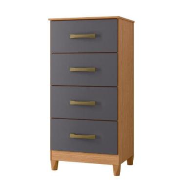 Imagem de Cômoda Mobi 4 Gavetas Freijó/Titanium - ABZ - Albatroz