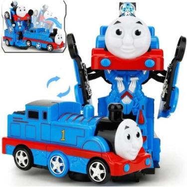 Imagem de Trem Thomas musical bate e volta vira robô com som e luz. Envio Rápido
