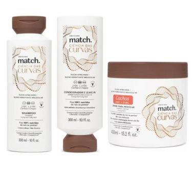 Imagem de Combo Boticário Match Ciências Das Curvas Shampoo, Condicionador e Cre
