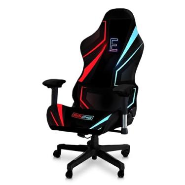 Imagem de QYZDLM Capas para cadeira de jogos, impressão 3D, elástica, macia, antiderrapante, fácil de instalar, capa para cadeira gamer com capa para apoio de braço (sem cadeira) (A)