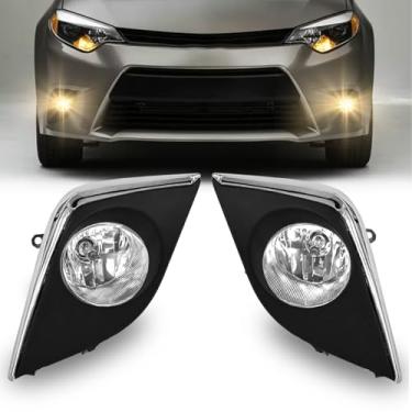 Imagem de SINYATO INDUST Conjunto de faróis de neblina compatível com Corolla/Altis CE ECO L LE 2014 2015 2016, substituição do conjunto da lâmpada de neblina de direção (faróis de neblina de halogênio)