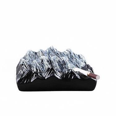 Imagem de Cinzeiro para fumar cinzeiros cerâmica criatividade para secretária moda moderna para mesa de escritório em casa ornamentos (prateado)