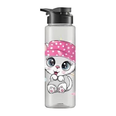 Imagem de Garrafinha De Agua Squeeze infantil 750ml Esporte Escritório Escola Personalizado Diversos (Gatinho Glitter)