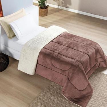 Imagem de Manta Flannel com Sherpa Cama Box Solteiro Coberdrom Everest - EMPÓRIO