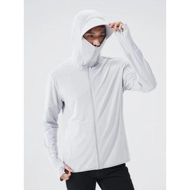 Imagem de Blusão Masculino Ultraleve com Capuz - Proteção UV UPF 50+ para Verão,