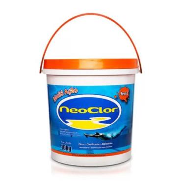 Imagem de Cloro para piscina granulado 10kg neoclor 3 em 1 multi ação