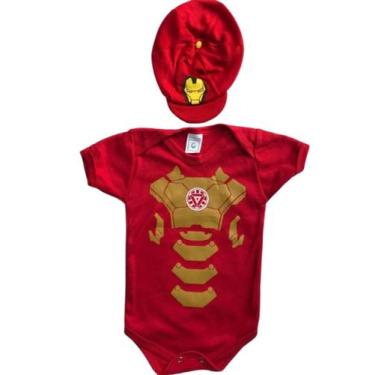 Imagem de Body Bebe Homem de Ferro Com Boina - MD, G