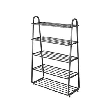 Imagem de Sapateira de cinco camadas prateleira de sapatos de ferro forjado rack de armazenamento de sapatos entrada sala de estar quarto corredor organizador de sapatos para armário (cor: A) (C 1)