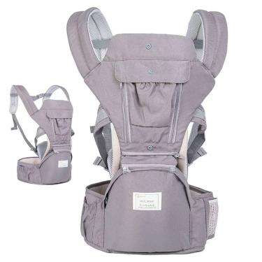 Imagem de Canguru Carregador Criança Bebe Passeio Viagem Sentado Deitado Bolso Alça Ajustavel Ergonomico Resistente Confortavel Seguro