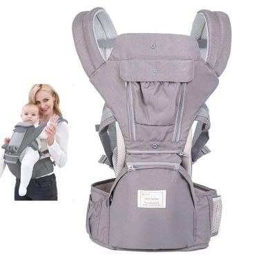 Imagem de Canguru Carregador Bebe Criança Passeio Viagem Bolso Alça Ergonomico Macio Confortavel Ajustavel Seguro Resistente Segurança Proteçao
