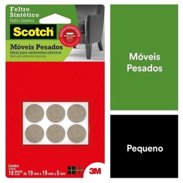 Imagem de Feltro Moveis Pesados Redondo Marron Pequeno 18 UND - 3M