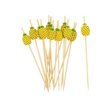 Imagem de Garfinhos/Palitinhos Infantil Lancheiras - Abacaxi 12pçs - Briwax