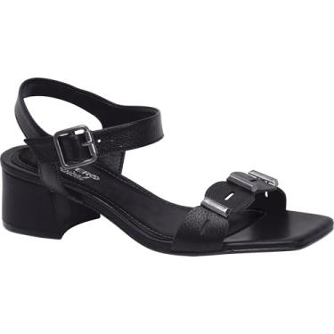 Imagem de Bottero, SANDÁLIA FEMININA BOTTERO 356721 EM COURO SALTO BLOCO BAIXO 5 CM PRETA Cor:Preto;Tamanho:39
