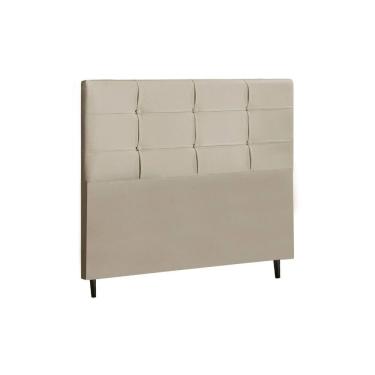 Imagem de Cabeceira New Style Estofada Com Botão de Tecido para Cama Box Casal King Size 195Cm New Foam 