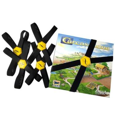 Imagem de Yrsssa Elásticos Para Caixas De Jogos Tabuleiro - Mantenha Jogos, Rpgs Mesa, Cartas E Outras Fechadas Protegidas Com Textura Antiderrapante Durante O Armazenamento Em Viagens, Organizador Bandas (Co