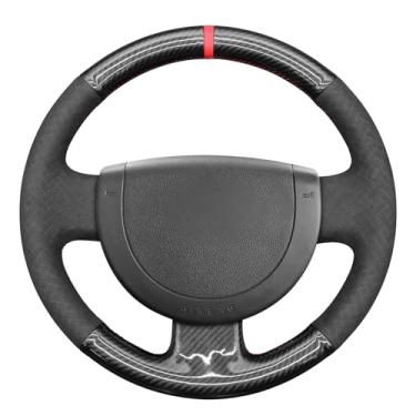 Imagem de MEWANT Capa de volante costurada à mão para Ford Fiesta ST RS 2002-2008 Acessórios de volante para Ford Fiesta ST RS